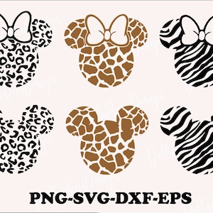 leopard minnie ,leopard mickey svg,minnie design bundle,theme park vacation
