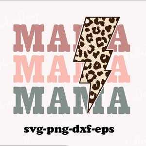 Leopard Mama svg, Leopard Print svg, mama leopard png, mom life svg, mom svg, cheetah mom svg, mommy svg - Printable, Cricut & Silhouette