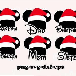 mickey Santa svg, family christmas,family santa svg, Santa Claus download, Instant download, commercial use, digital download, santa png,