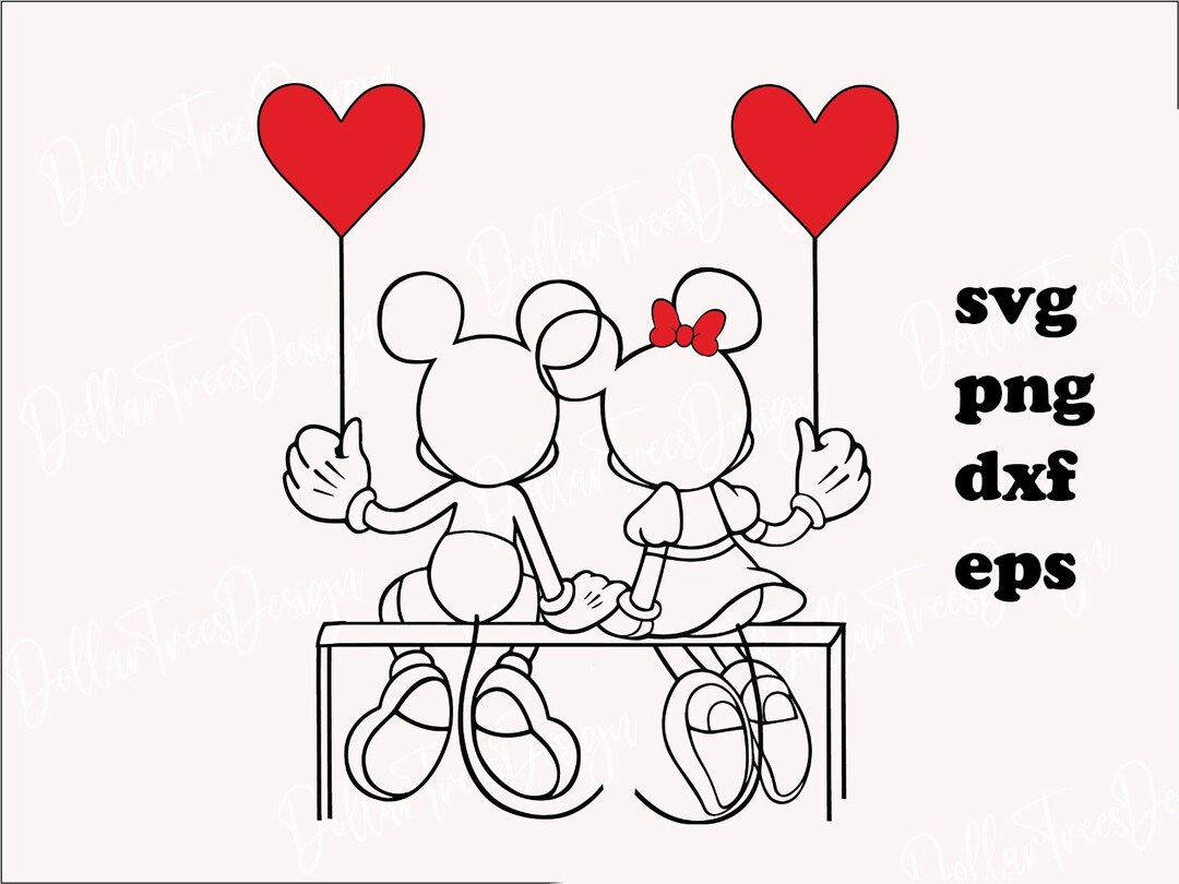 Mickey and Minnie Love, Valentine's Day, Love, Hearts and Mickey Gloves