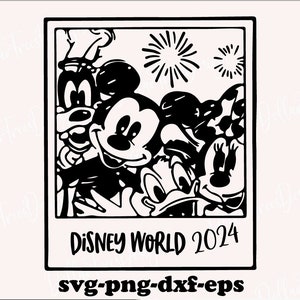 Mickey Friends Svg, Mickey Mouse silhouette Png, Cartoon character Cut file Dxf, Cricut, Animal Kingdom, princess, Toy Story Sublimate,