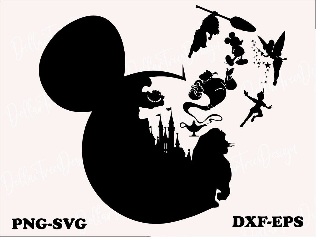 Mickey mouse silueta svg, png, personaje de dibujos animados Archivo de ...