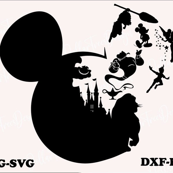Mickey Mouse Silhouette Svg - Etsy
