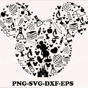 mickey mouse class,Svg Mickey Mouse silhouette Png, Cartoon character Cut file Dxf, Cricut,mickey teacher,mickey class