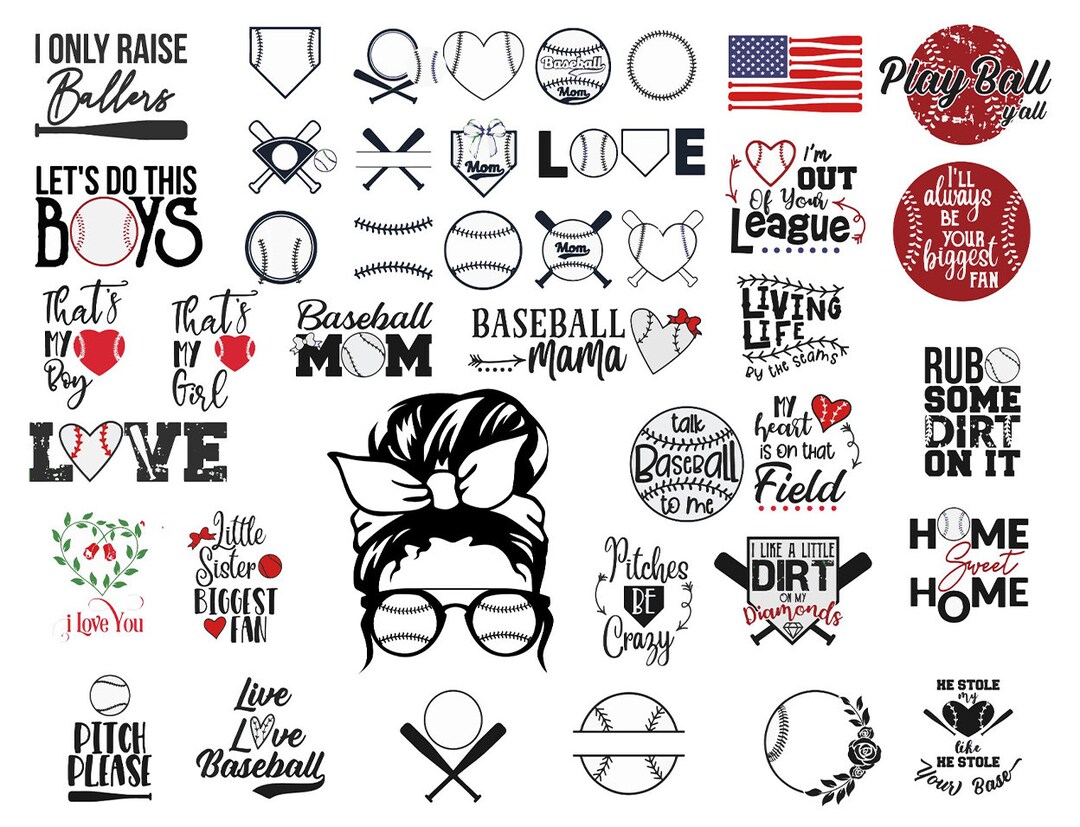 Baseball Mom SVG Bundle Baseball SVG Baseball Shirt SVG - Etsy
