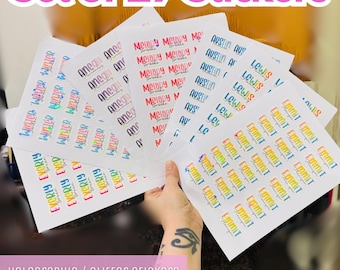 Custom Name Stickers  Holographic Waterproof School Labels for Kids Teachers Daycare Kids Name StickersBack to School Gift for Kids 27 set