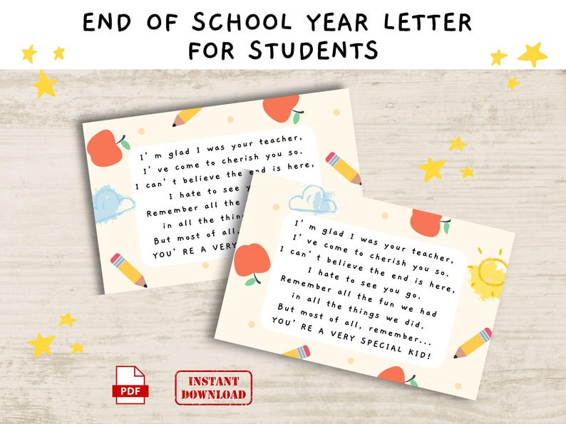 End of the School Year Goodbye Poem for Students and Classroom, Last ...