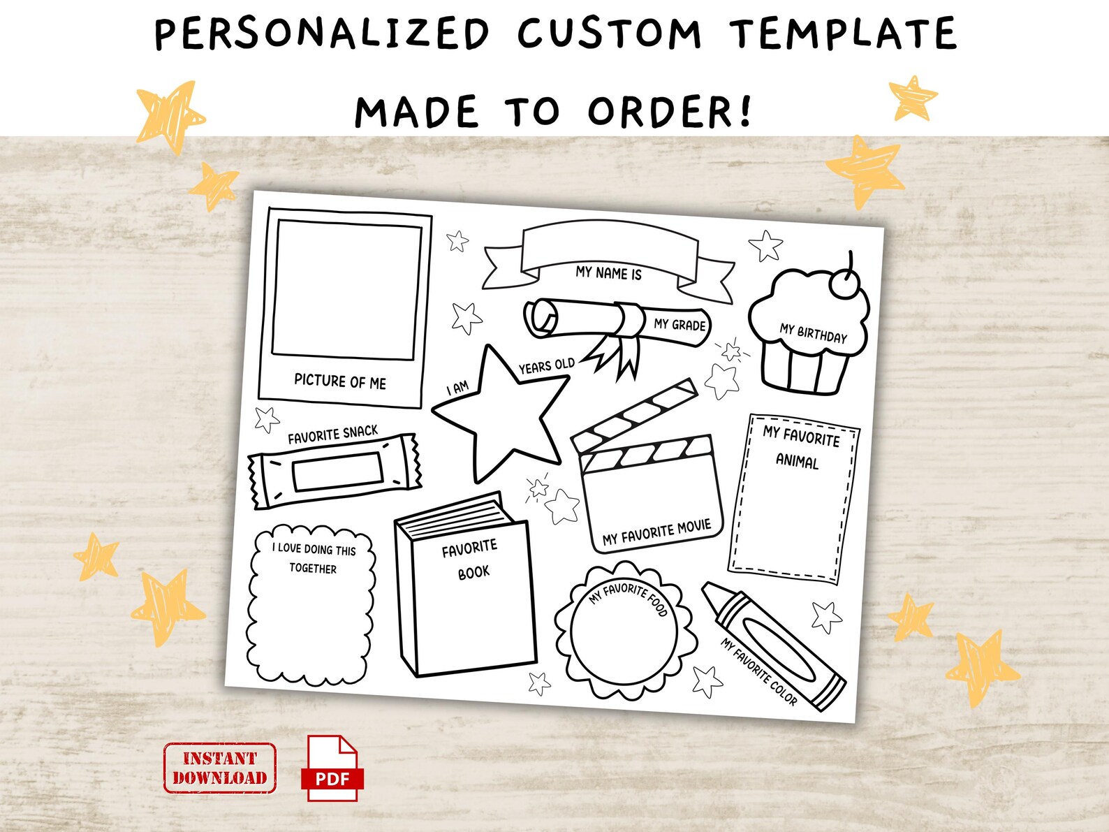 Custom Template Digital Download Printable Template of Choice All Custom Template Digital Download Printable Template of Choice All