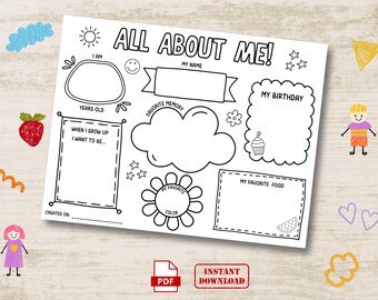 Star Student All About Me Printable: Classroom Coloring Page (PDF & JPG)
