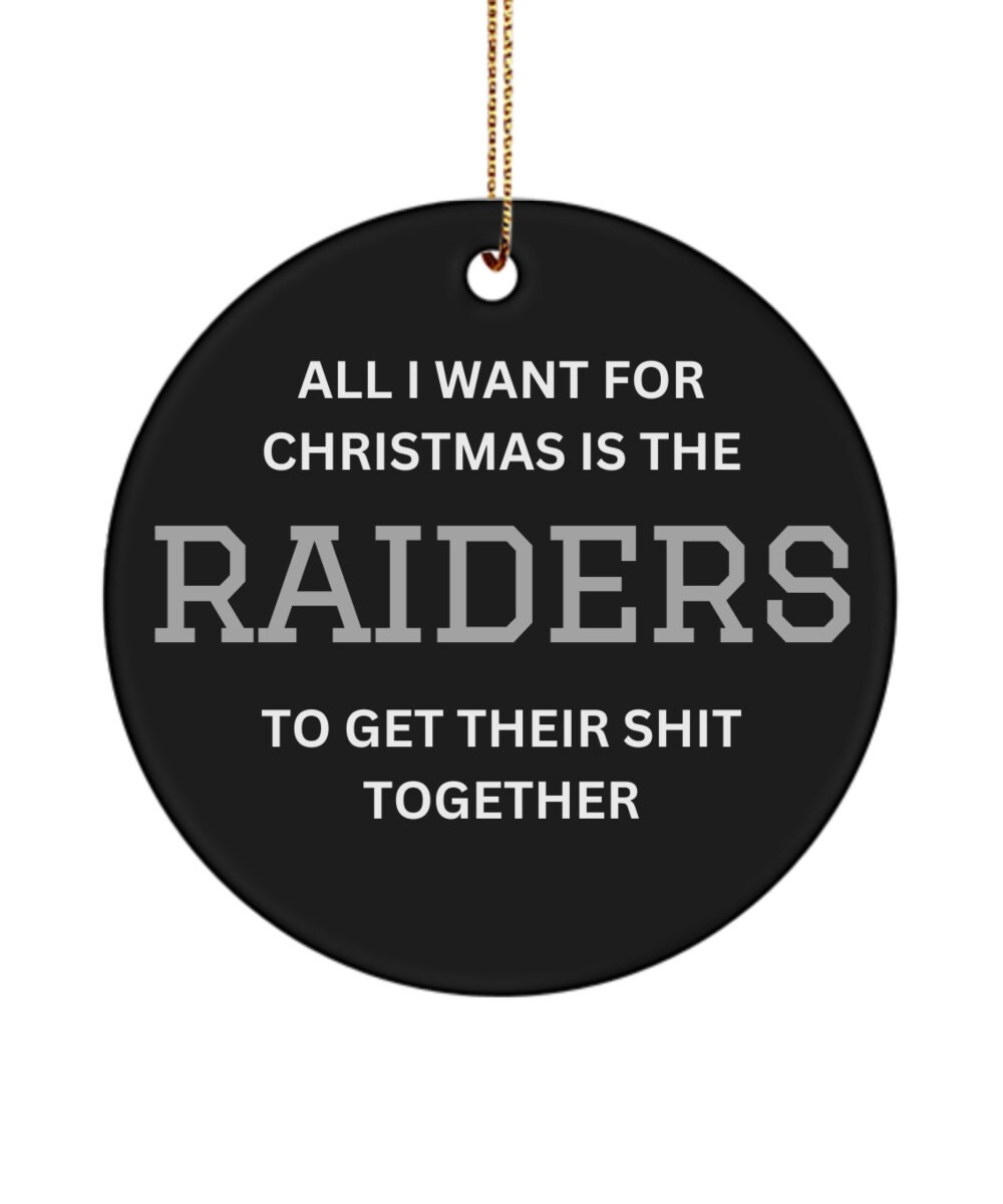 Las Vegas Raiders Nfl Skull Joker Christmas Ceramic Ornament – Teepital –  Everyday New Aesthetic Designs