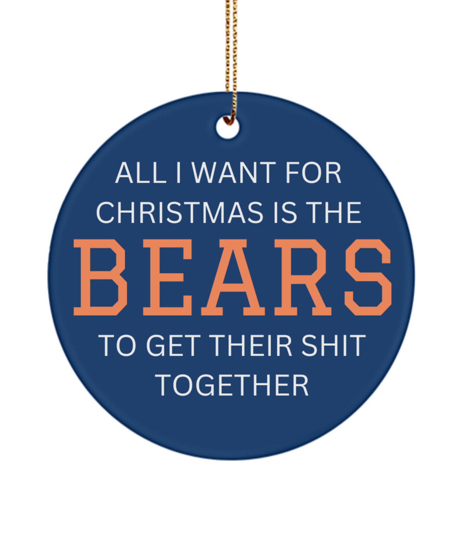 Chicago Bears Ornament Chicago Bears Christmas Tree Chicago - Etsy Canada
