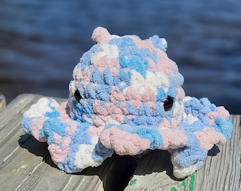 Dumbo Octopus Plushie / Cute Toy Sea Creature / Baby Octopus / Decor Stuffed Animal / Soft and Fluffy Pillow / Perfect Summer Gift