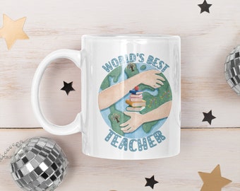 World's Best Teacher, Personalized Teacher Coffee Mug, Teacher Mug, Teacher Gift Ideas, Teacher Cup, Teacher Appreciation Gift