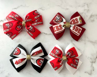 San Francisco 49ers Inspired Hair Bow