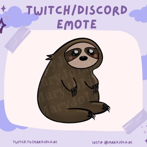 Cute Kawaii Sloth Twitch EMOTE ~Discord ~Youtube