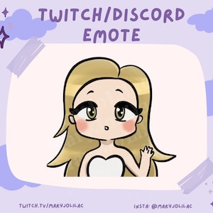 Chibi Waving Emote~ Cute Kawaii Twitch ~Discord ~Youtube ~Emote !