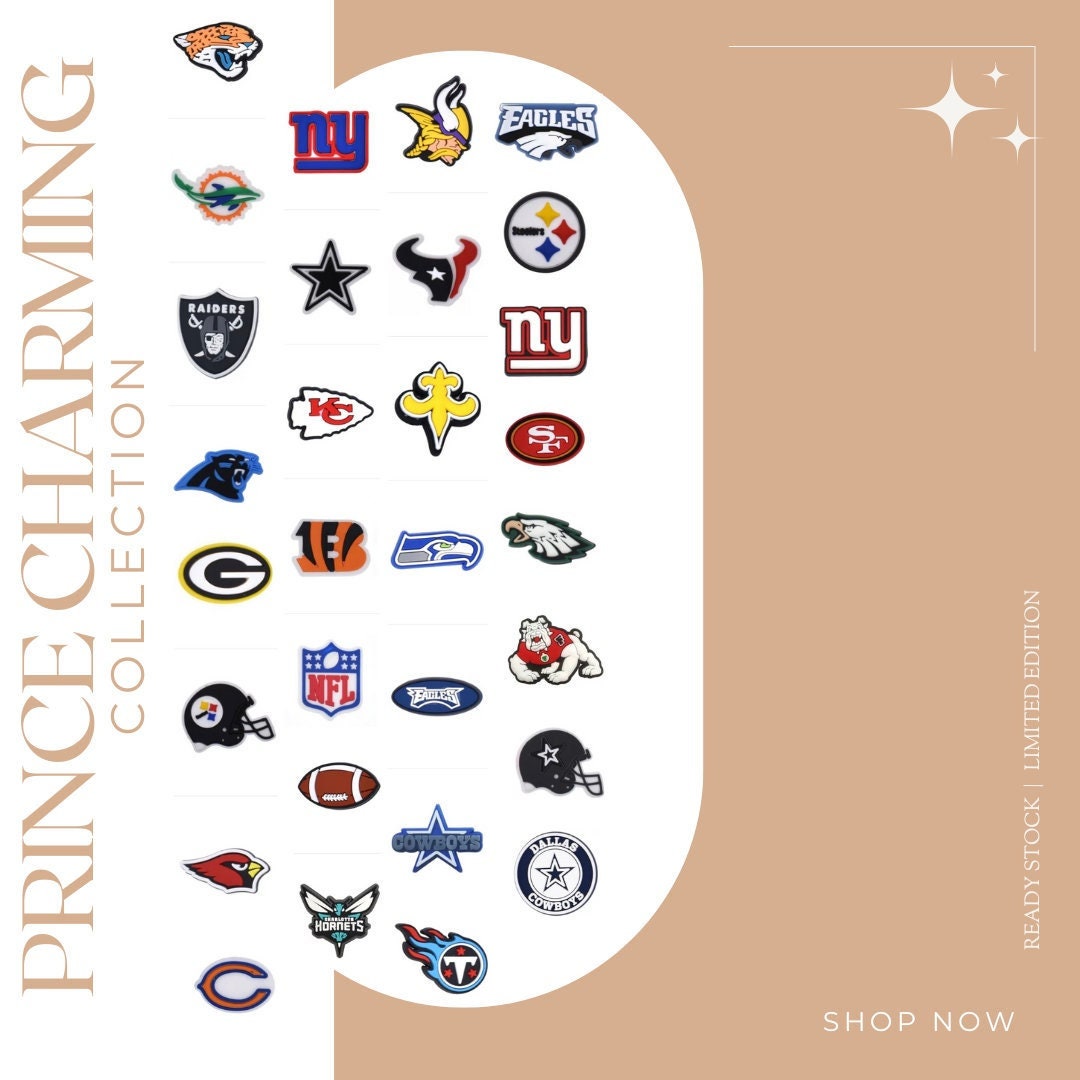 NFL CROC CHARMS Mens Croc Charms Sports Teams Jibbitz Etsy