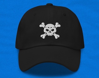 OSRS PK Skull Embroidered Dad Hat | RuneScape Gamer Gift