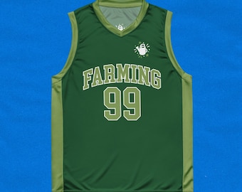 OSRS 99 Farming Recycled Unisex Basketball Jersey | RuneScape Skill Cape Jersey | Old School RuneScape | Gift For Him | Gift For Her