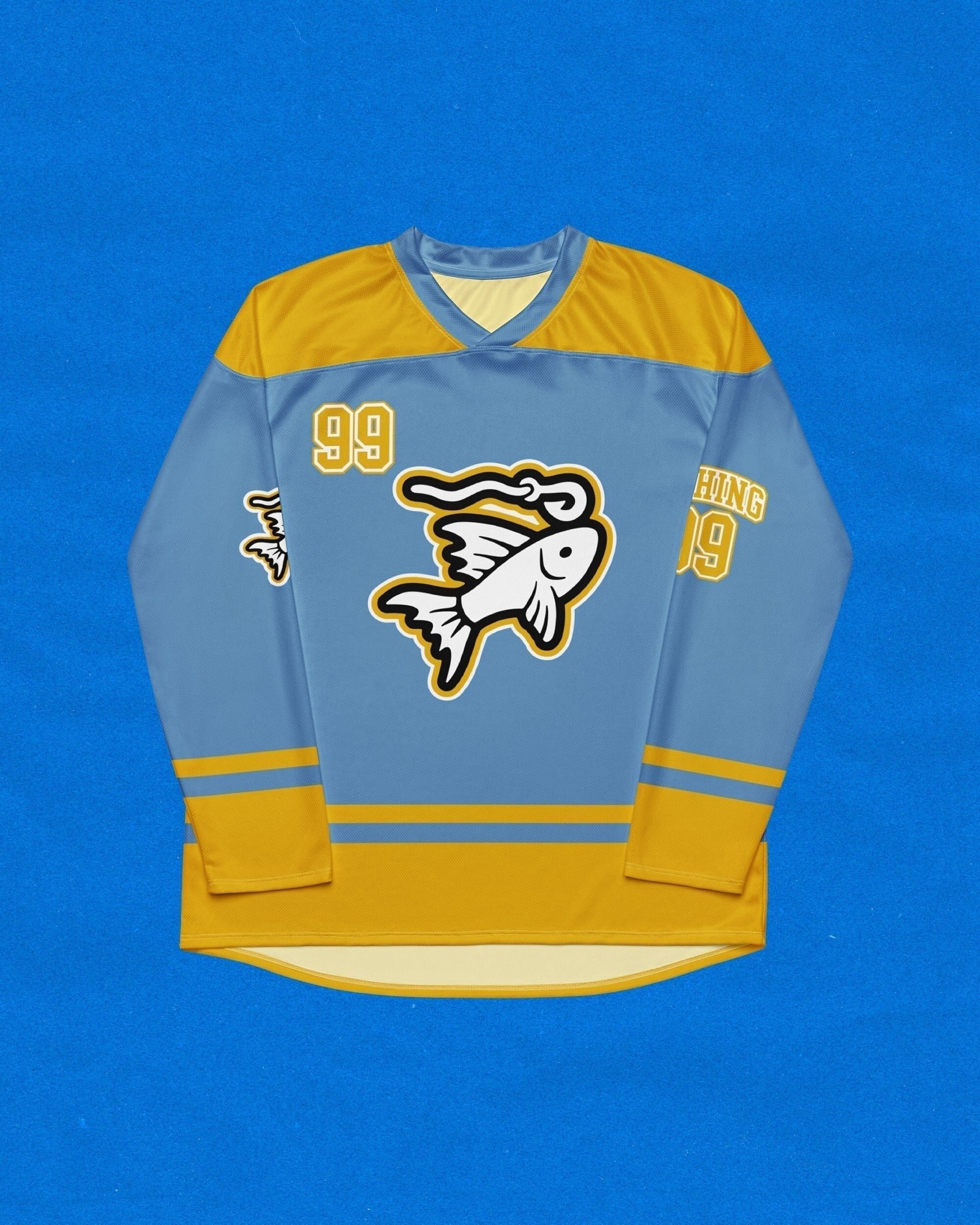 OSRS 99 Fishing Recycled Hockey Fan Jersey | Runescape Skill Cape