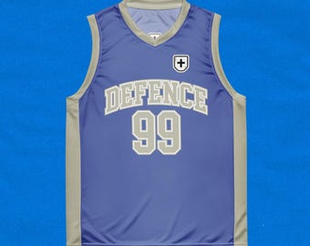 OSRS 99 Defence Recycled Unisex Basketball Jersey | RuneScape Skill Cape Jersey