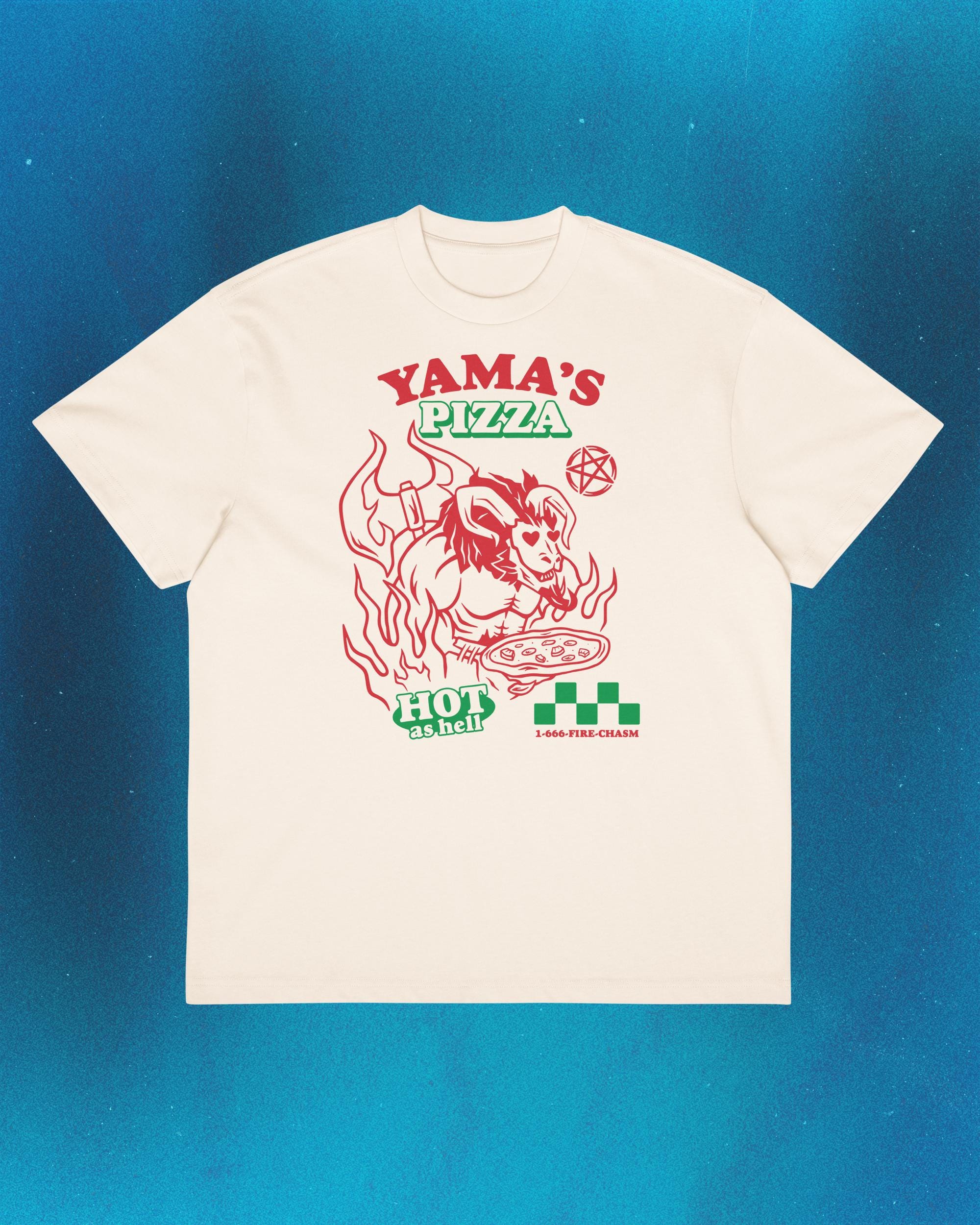 OSRS Yama's Pizza Men's Box Tee | Runescape Oversized T-shirt