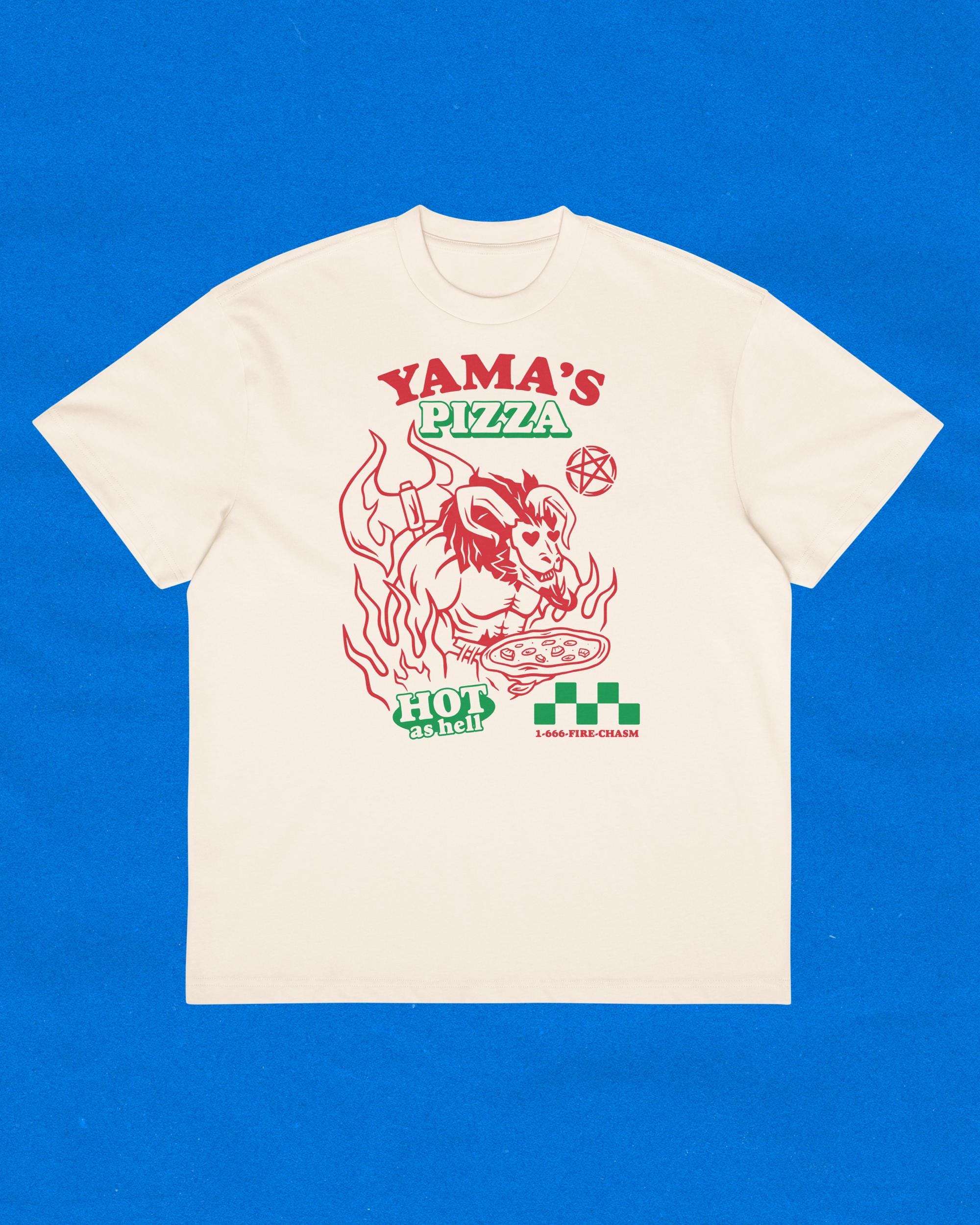 OSRS Yama's Pizza Men's Box Tee | Runescape Oversized T-shirt