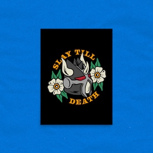 OSRS Slay Till Death Matte Poster | RuneScape Poster | OSRS Wall Art | Old School RuneScape | Gaming Poster | Gift For Him | Gift For Her