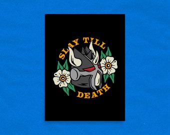 OSRS Slay Till Death Matte Poster | RuneScape Poster | OSRS Wall Art