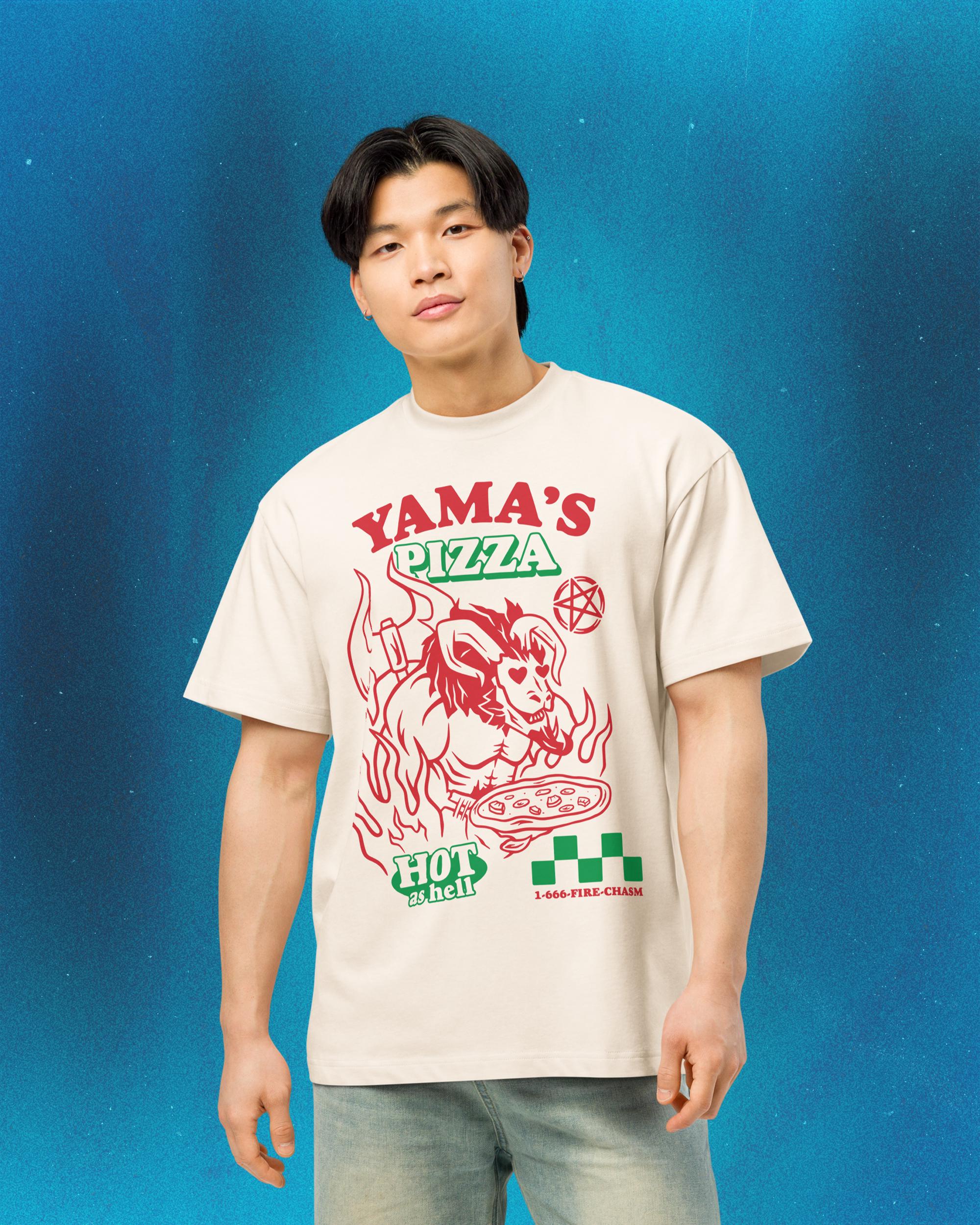 OSRS Yama's Pizza Men's Box Tee | Runescape Oversized T-shirt