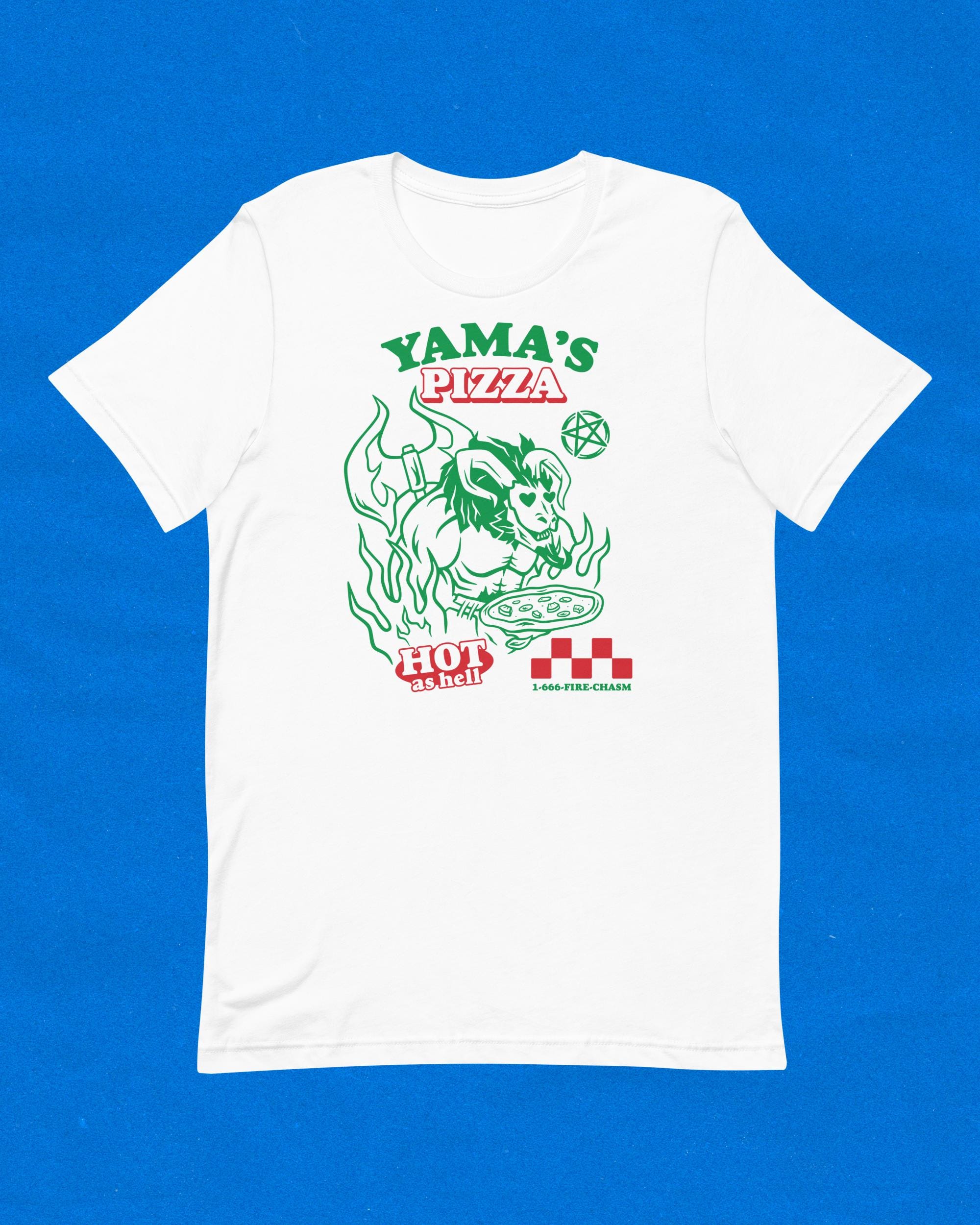 OSRS Yama's Pizza White Unisex T-shirt | Old School Runescape