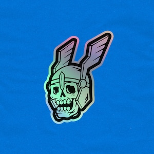 OSRS Neitiznot Skull Holographic Sticker | RuneScape Sticker | OSRS Holographic Sticker | Old School RuneScape | Gaming Sticker