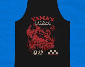 OSRS Yama&#39;s Pizza White Men’s Premium Tank Top | RuneScape Tank Top | Old School RuneScape | Gift For Him | Gift For Her