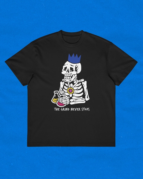 OSRS Grind Never Stops Men's Box Tee | Runescape Oversized T-shirt
