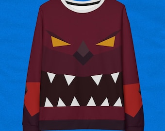 Sudadera navideña de algodón con estampado integral Jad de OSRS / Suéter feo RuneScape