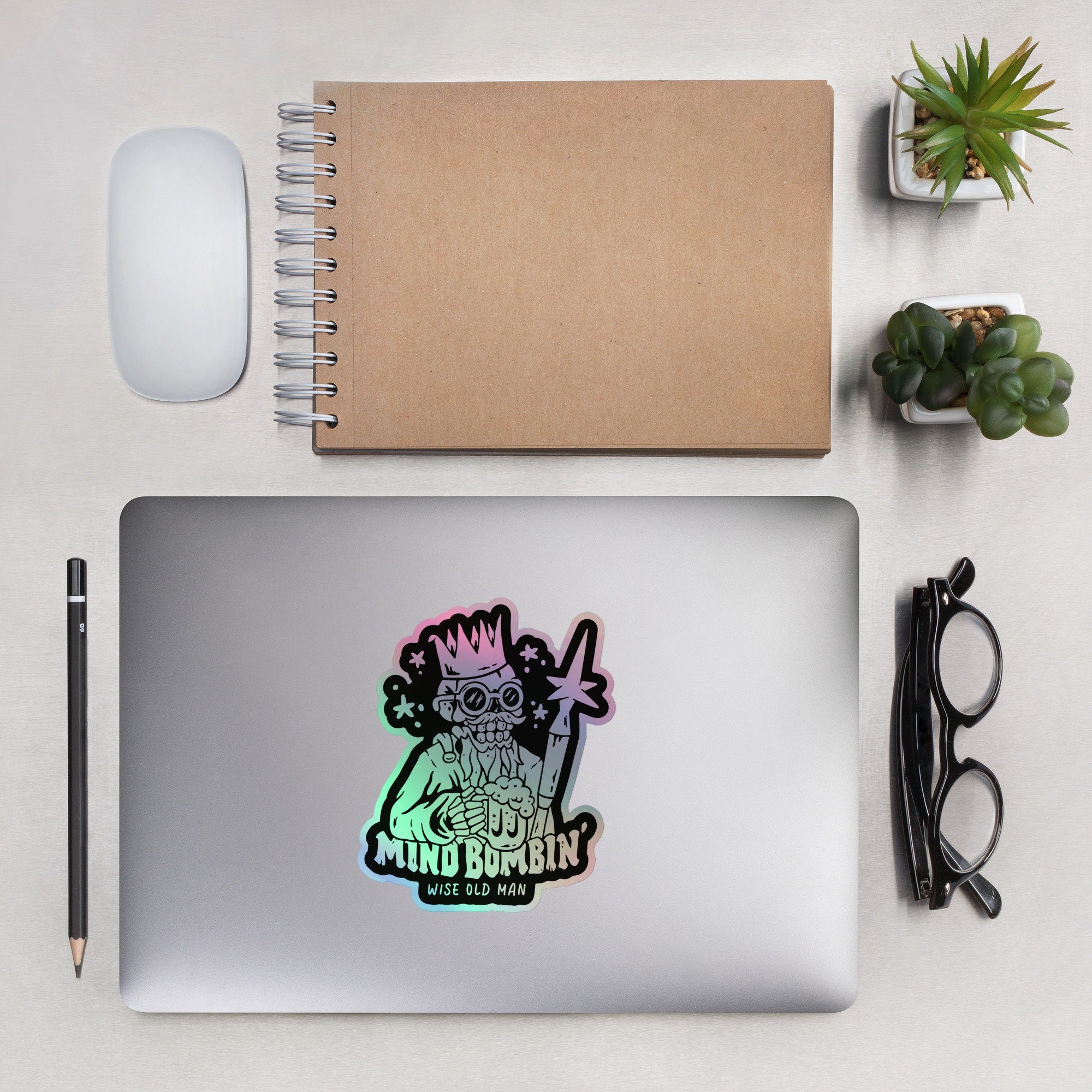 Spr Sticker OSRS Wise Old Man Holographic Sticker | Runescape Sticker | OSRS ...