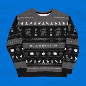 OSRS Iron All-Over Print Cotton Christmas Sweatshirt | RuneScape Ugly Sweater
