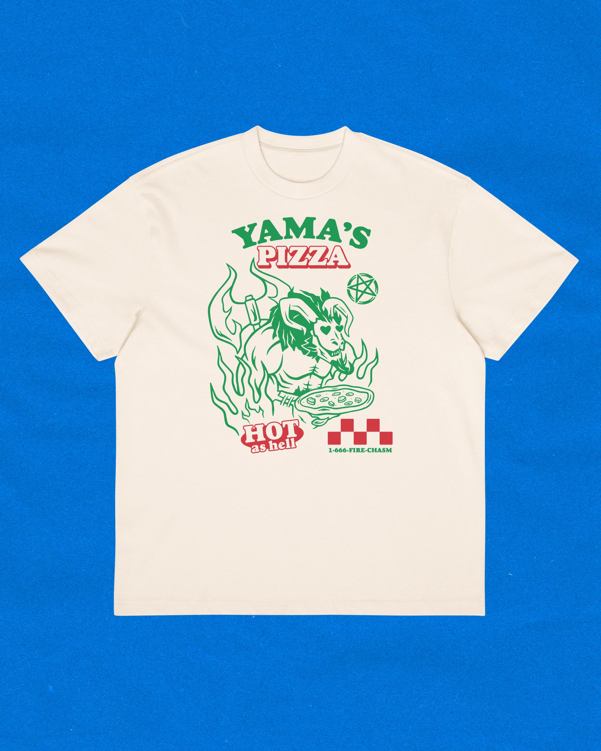 OSRS Yama's Pizza Men's Box Tee | Runescape Oversized T-shirt