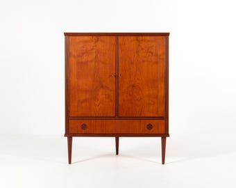 Mid-Century Danish Teak Corner Cabinet with Drawer, 1960s