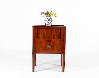 Antique 19th Century Nightstand with a Roller Door