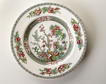 Vintage Plate Coalport England, Famous Indian Tree Pattern, 8.5" diameter