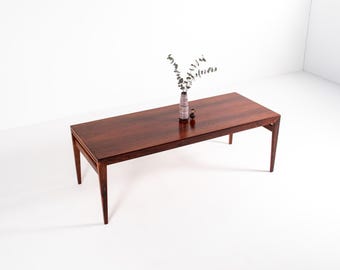 Danish Rosewood Coffee Table by Johannes Andersen for Silkeborg with Pull-Out Extensions