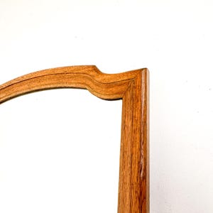 Vintage Wood Framed Mirror | Wall Hanging Mirror with Beveled Glass image 10