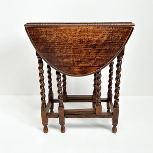 Vintage Drop Leaf Gateleg Table Barley Twist Table - Etsy Canada