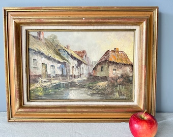 Obraz olejny „Krajobraz letni w stylu rustykalnym”: wystrój wiejskiego domu (14" x 11,5")
