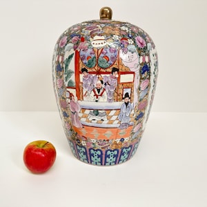 Vintage Chinese famille rose vaas met deksel | Gemberpotje