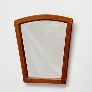 Vintage Wooden Mirror with Beveled Glass
