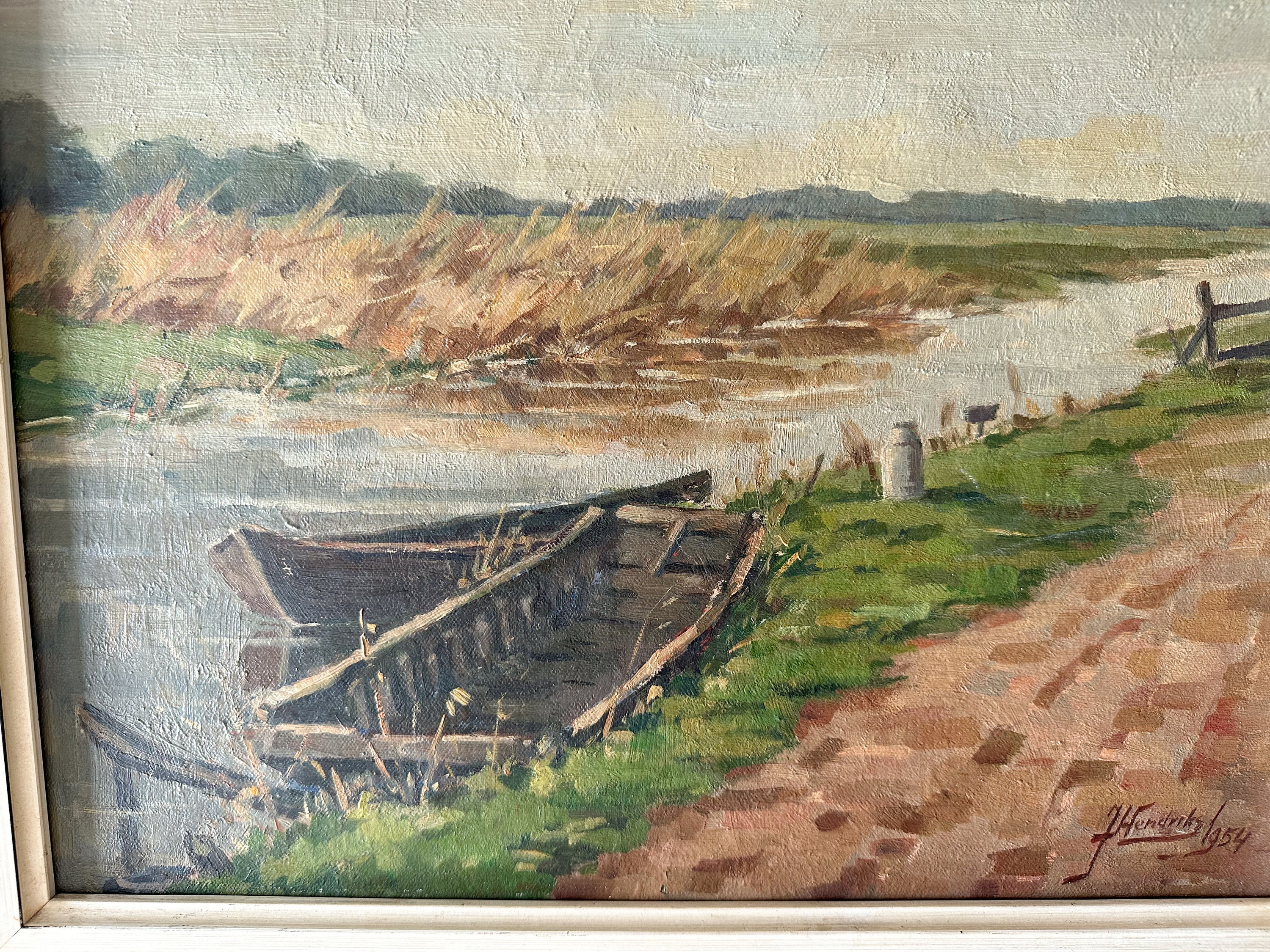 田舎の風景　　油絵 絵画（田舎の風景）