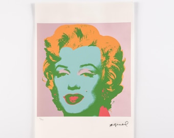 Andy Warhol – Marilyn Monroe färgtryck på Arches-papper, begränsad upplaga 51/100