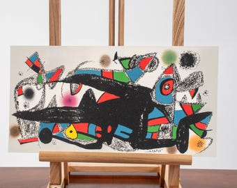 Joan Miró "Escultor Danmark" Konsttryck, Färglitografisk reproduktion